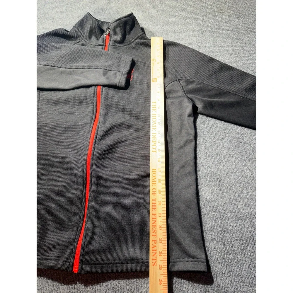 Spyder Full Zip Jacket Mens Large Grey Excellent Waffle Knit Fleece 71D64000-01